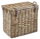 Kobolo Aufbewahrungskorb Rattan mit Deckel, Griffen und Lederriemen Bild 2