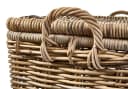 Kobolo Aufbewahrungskorb Rattan mit Deckel, Griffen und Lederriemen Bild 3