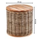 Kobolo Beistelltisch MARTA Holz und Rattan mit abnehmbarem Deckel Bild 3
