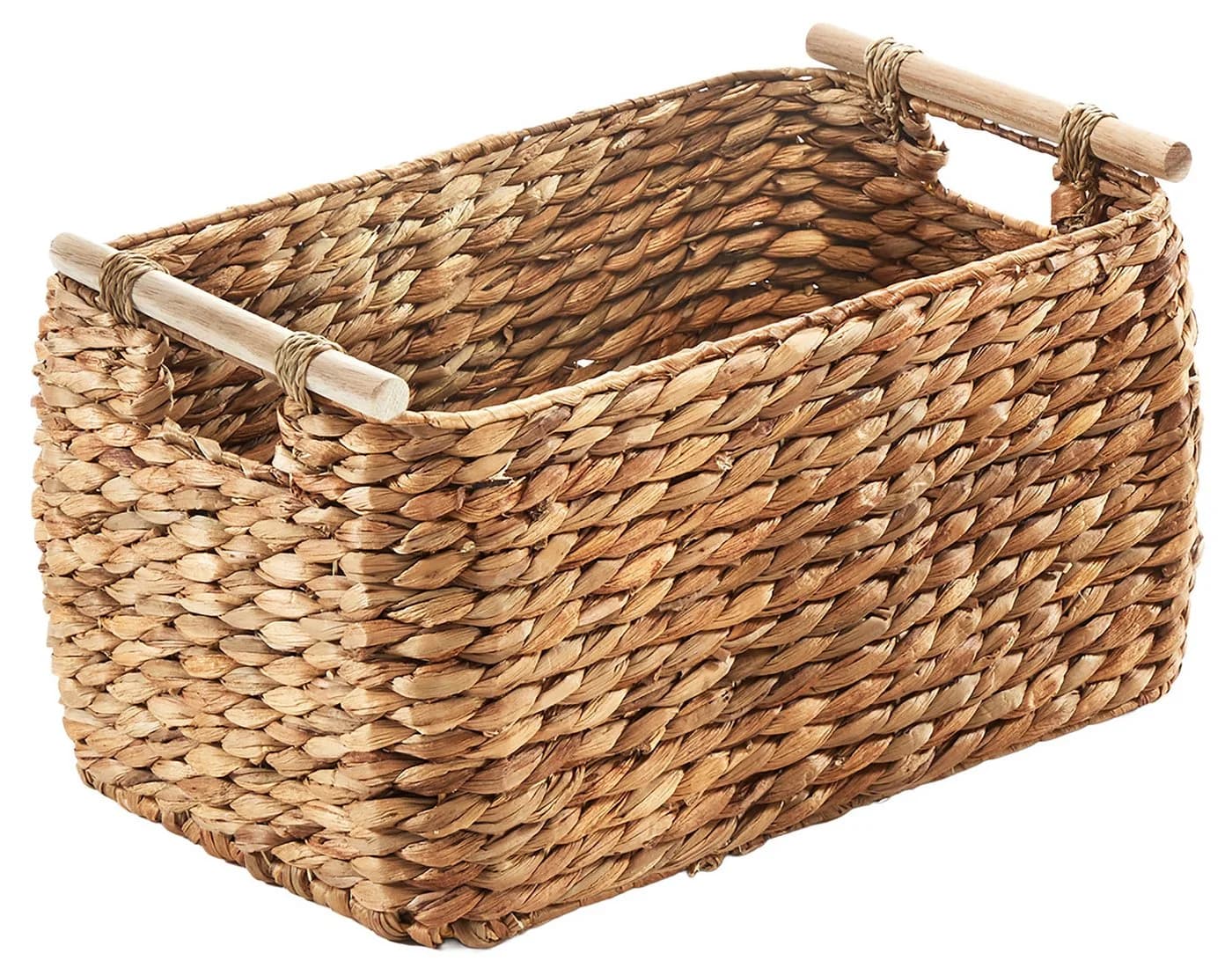 Kobolo Aufbewahrungskorb Wasserhyazinthe mit Holzgriffen - Bild 2