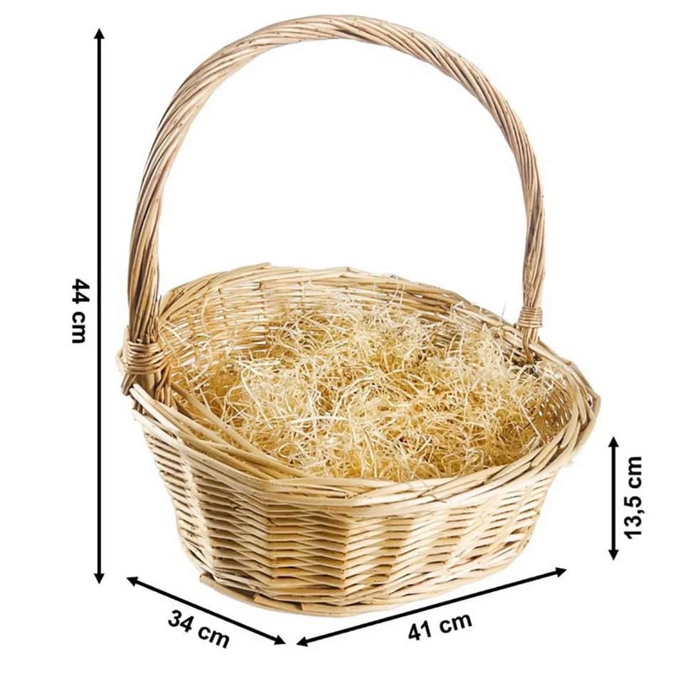 Kobolo Dekokorb Geschenkkorb Weide Natur mit Holzwolle - Bild 3