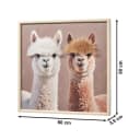 Kobolo 3D Leinwand ALPAKA DUO mit Kunstfell Wanddeko Modern Bild 3