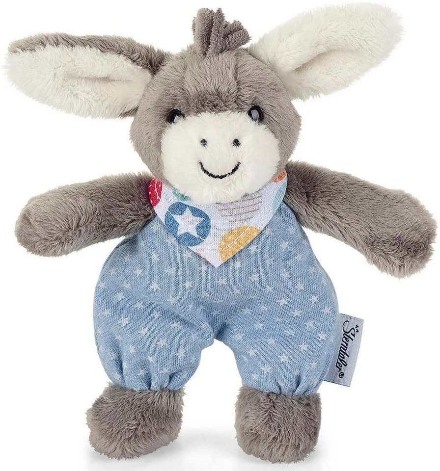 Sterntaler® Kuscheltier Mini Spieltier Emmi Esel mit Rassel Blau/Grau - Bild 2