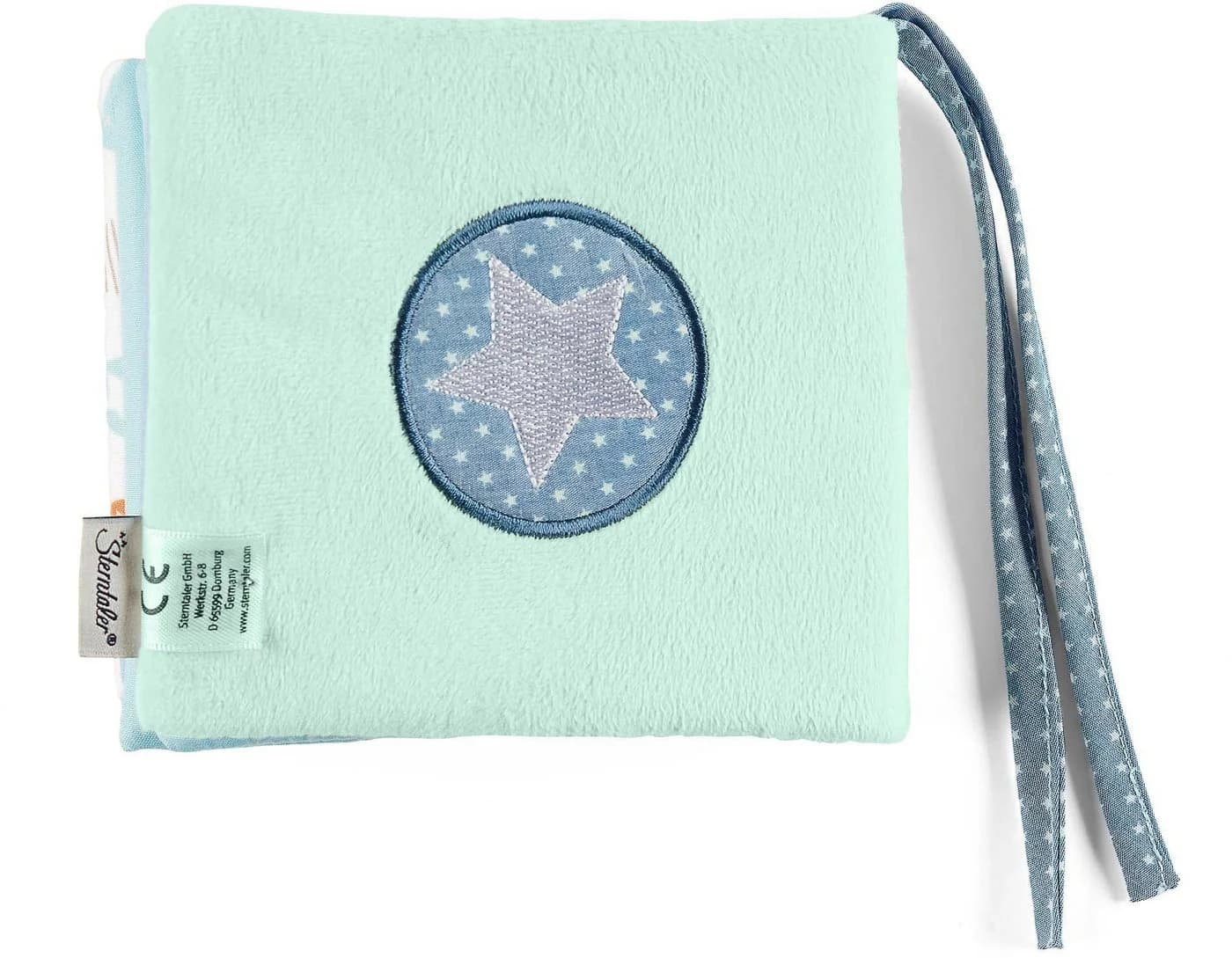 Sterntaler® Greifspielzeug Spielbuch Emmi Blau mit Quietsche
