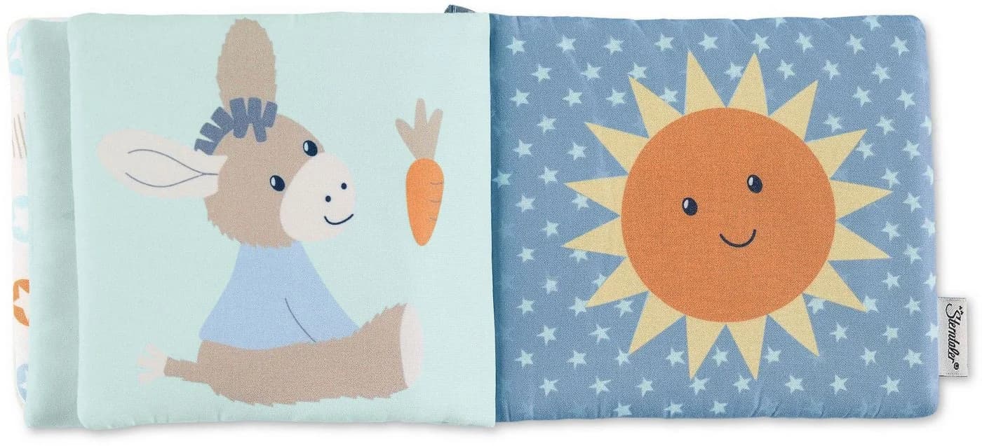 Sterntaler® Greifspielzeug Spielbuch Emmi Blau mit Quietsche - Bild 4