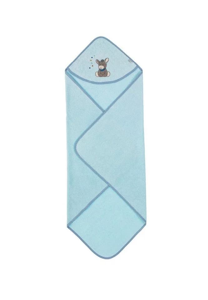 Sterntaler® Kapuzenbadetuch Hellblau Esel Emmi Frottee - Bild 3