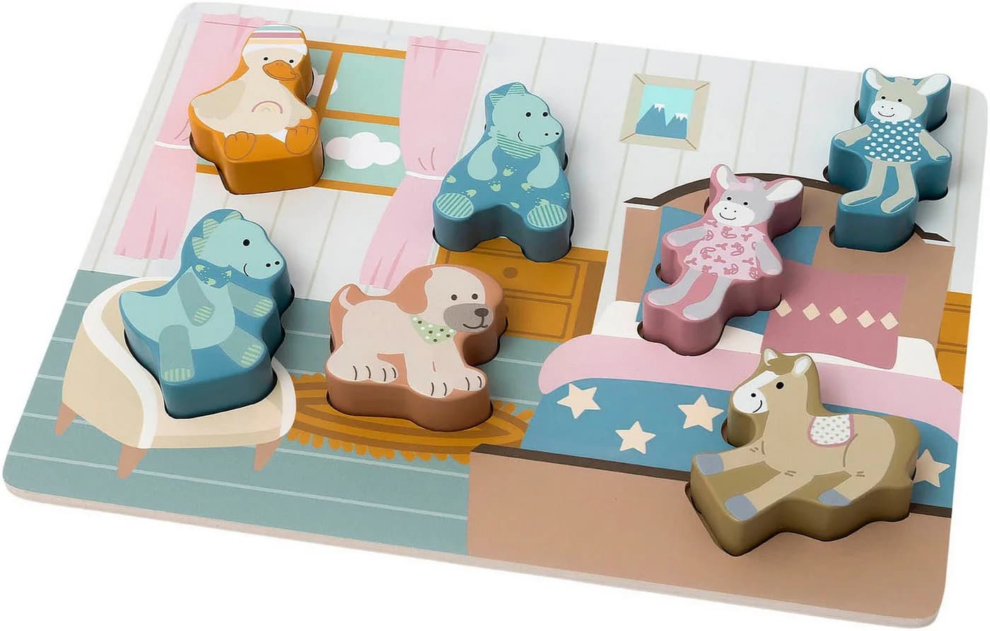 Sterntaler® Steckpuzzle Sterntaler Freunde Holzpuzzle, 7 Puzzleteile, FSC® - schützt Wald