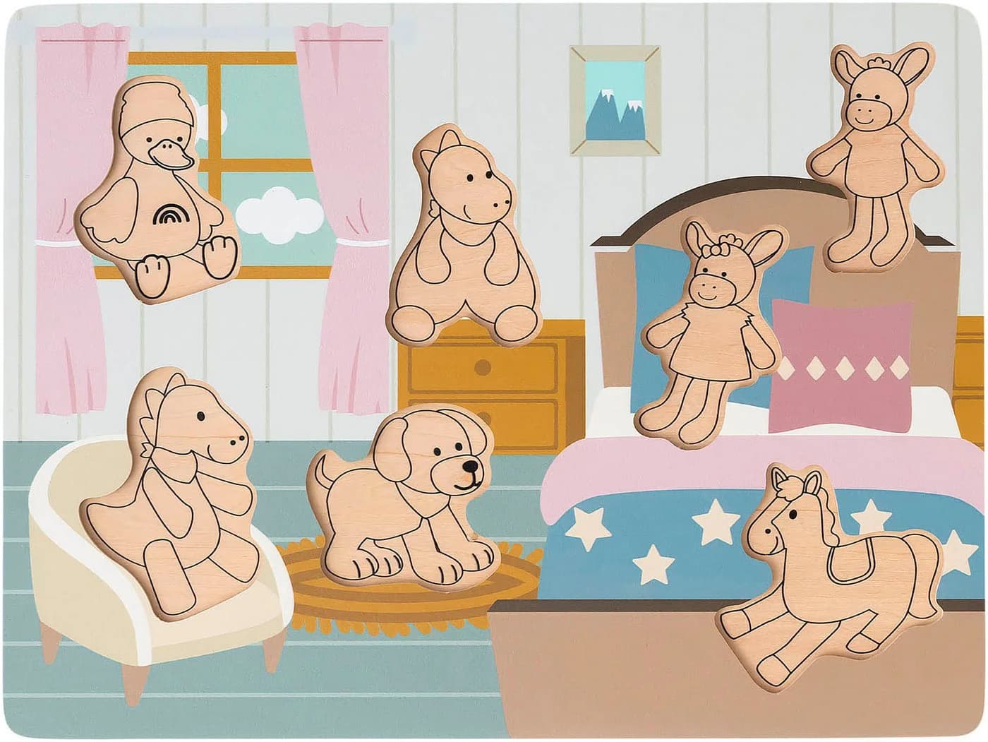 Sterntaler® Steckpuzzle Sterntaler Freunde Holzpuzzle, 7 Puzzleteile, FSC® - schützt Wald - Bild 3