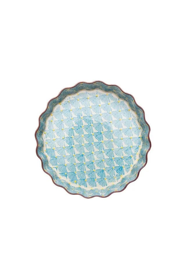 Tranquillo Quicheform Art Deco Blau Steinzeug - Bild 2