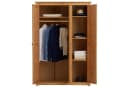 CARO-Möbel Kleiderschrank CANCUN Kiefer massiv 3 Türen gebeizt Bild 3