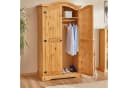 CARO-Möbel Kleiderschrank SALSA Kiefer Massivholz Mexiko-Stil Braun Bild 4