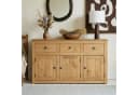 CARO-Möbel Sideboard CANCUN Kiefer Massivholz 3 Türen 3 Schubladen Braun Bild 2