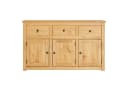 CARO-Möbel Sideboard CANCUN Kiefer Massivholz 3 Türen 3 Schubladen Braun Bild 3