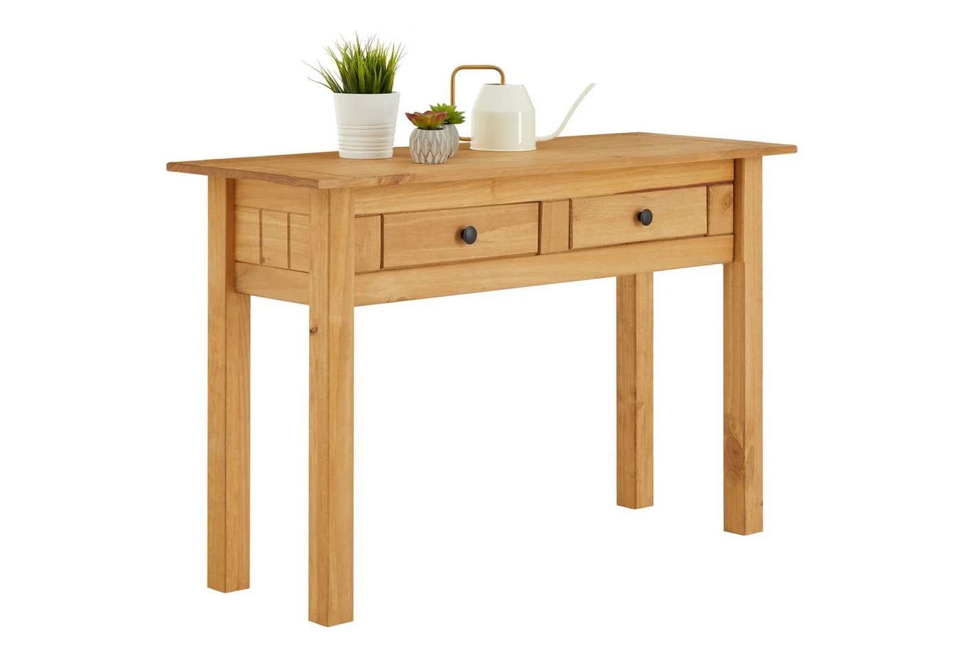 CARO-Möbel Konsolentisch CANCUN Kiefer Massivholz Landhausstil 2 Schubladen - Bild 4