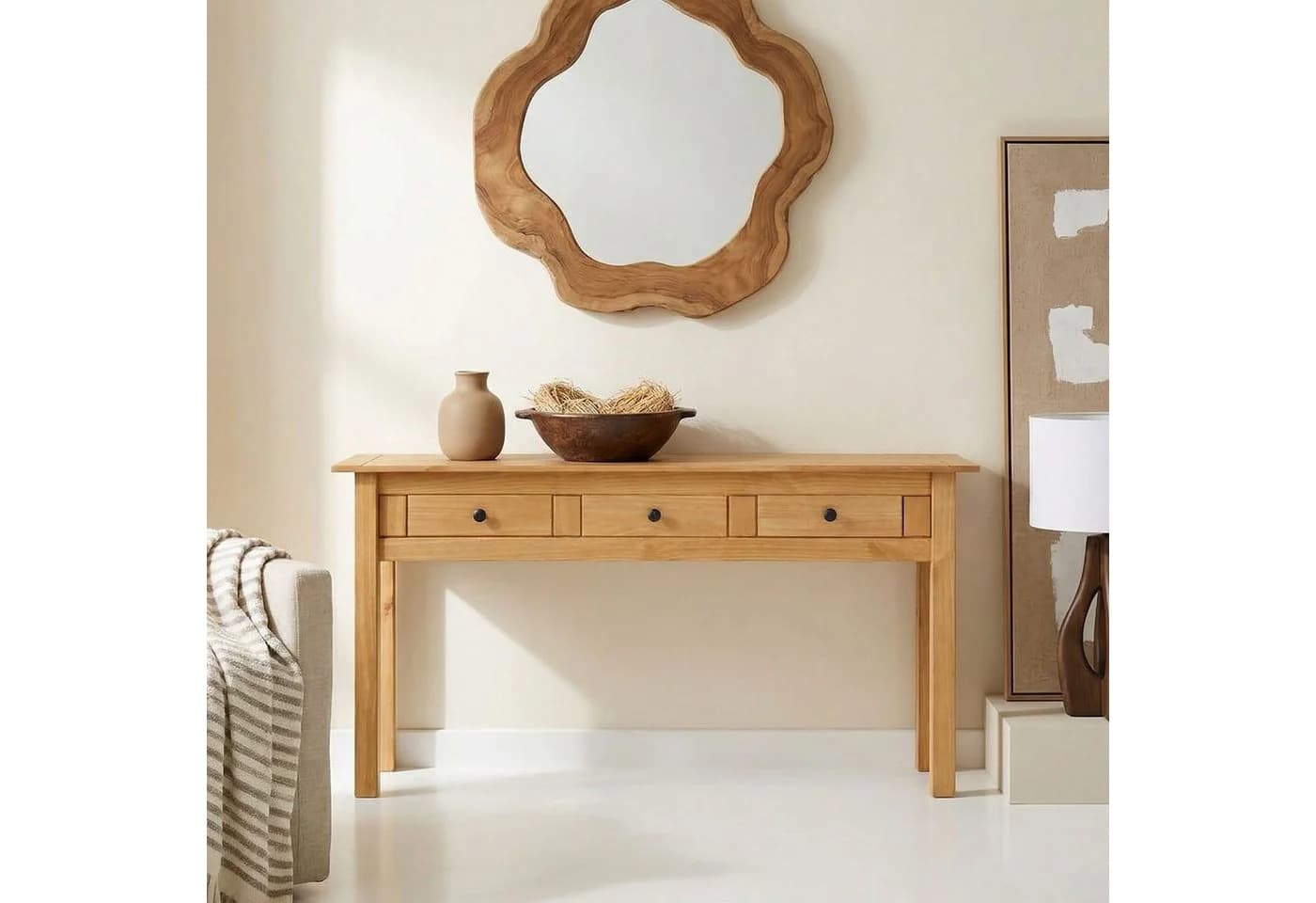 CARO-Möbel Konsolentisch CANCUN Kiefer Massivholz Landhausstil - Bild 2