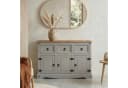 CARO-Möbel Sideboard RAMON Grau Massivholz Kiefer 3 Schubladen 3 Türen Bild 2
