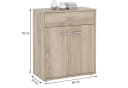 CARO-Möbel Highboard TOMMY Kommode Eiche Sonoma mit Schublade Bild 4