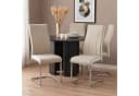 CARO-Möbel Esszimmerstuhl ALBA 4er Set Beige Weiß Stoff Metall Bild 2