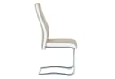 CARO-Möbel Esszimmerstuhl ALBA 4er Set Beige Weiß Stoff Metall Bild 4