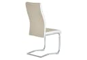 CARO-Möbel Esszimmerstuhl ALBA 4er Set Beige Weiß Stoff Metall Bild 5