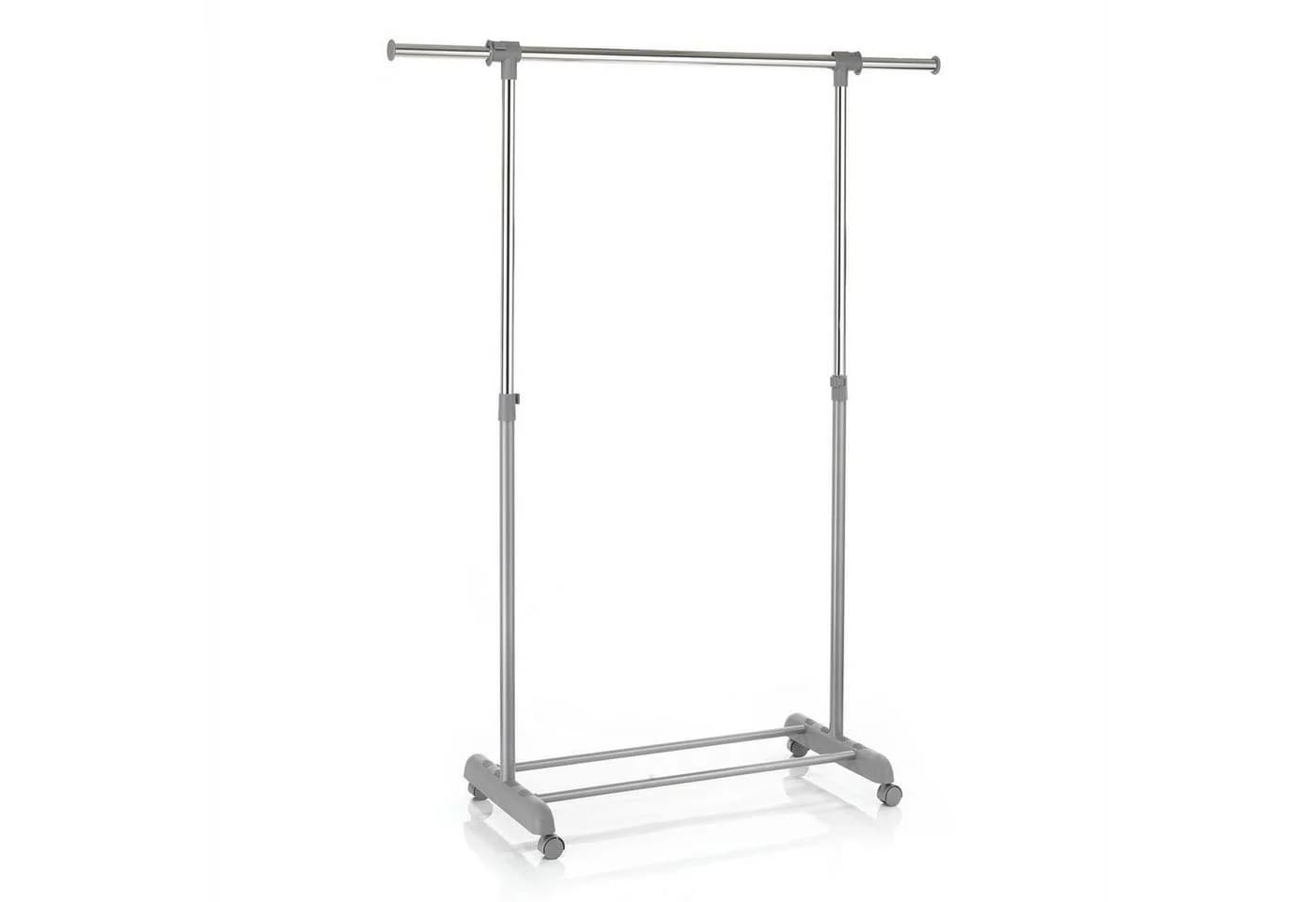 CARO-Möbel Rollgarderobe SALA Grau Höhenverstellbar mit Rollen - Bild 2