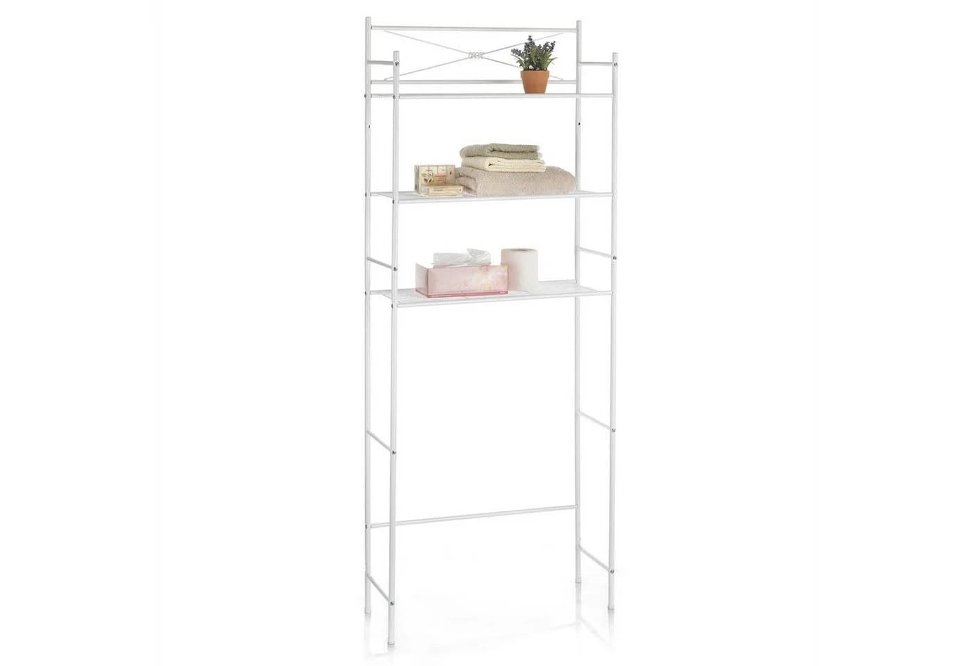 CARO-Möbel Standregal MARSA Weiß Metall 3 Ablageflächen - Bild 3