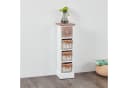 CARO-Möbel Kommode FLOWER Weiß/Braun 1 Schublade 3 Körbe Bild 1