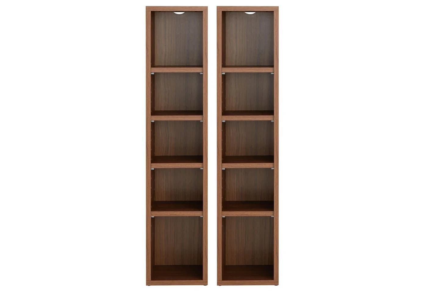 CARO-Möbel CD-Regal CHART, 2-Modul Medienregal Nussbaum