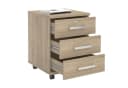 CARO-Möbel Rollcontainer VANCOUVER 3 Schubladen abschließbar Sonoma Eiche Bild 1