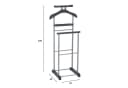 CARO-Möbel Herrendiener ASSAM Schwarz Silber Metall MDF Bild 3