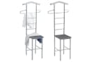 CARO-Möbel Herrendiener JIVO 2er Set Grau Metall MDF Bild 1