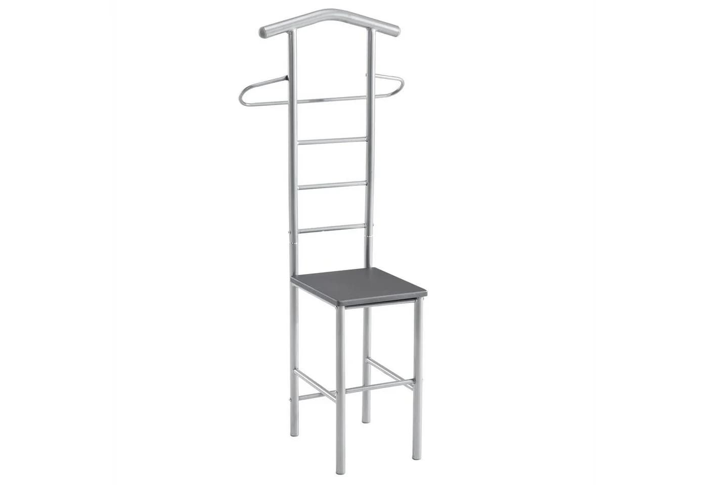 CARO-Möbel Herrendiener JIVO 2er Set Grau Metall MDF - Bild 3
