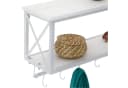 CARO-Möbel Garderobe ARMANDO Wandgarderobe mit 6 Haken & 2 Böden Weiß Bild 3