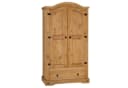 CARO-Möbel Kleiderschrank SALSA Massivholz Kiefer Landhausstil Bild 1