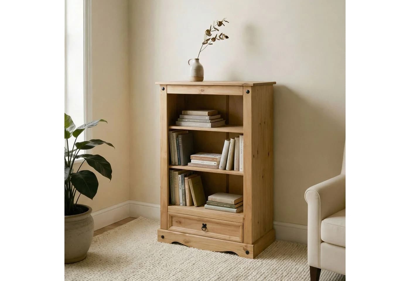 CARO-Möbel Bücherregal SALSA Massivholz Landhausstil - Bild 2