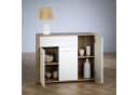 CARO-Möbel Kommode ESTELLE 3 Türen 1 Schublade Sonoma Eiche/Weiß Bild 3