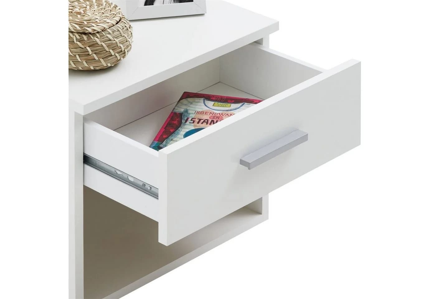 CARO-Möbel Nachtkommode MARY 2er Set Weiß Hochglanz - Bild 4