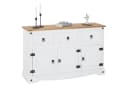 CARO-Möbel Sideboard CAMPO Kiefer massiv weiß 3 Türen 3 Schubladen Bild 1