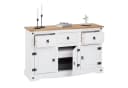 CARO-Möbel Sideboard CAMPO Kiefer massiv weiß 3 Türen 3 Schubladen Bild 4