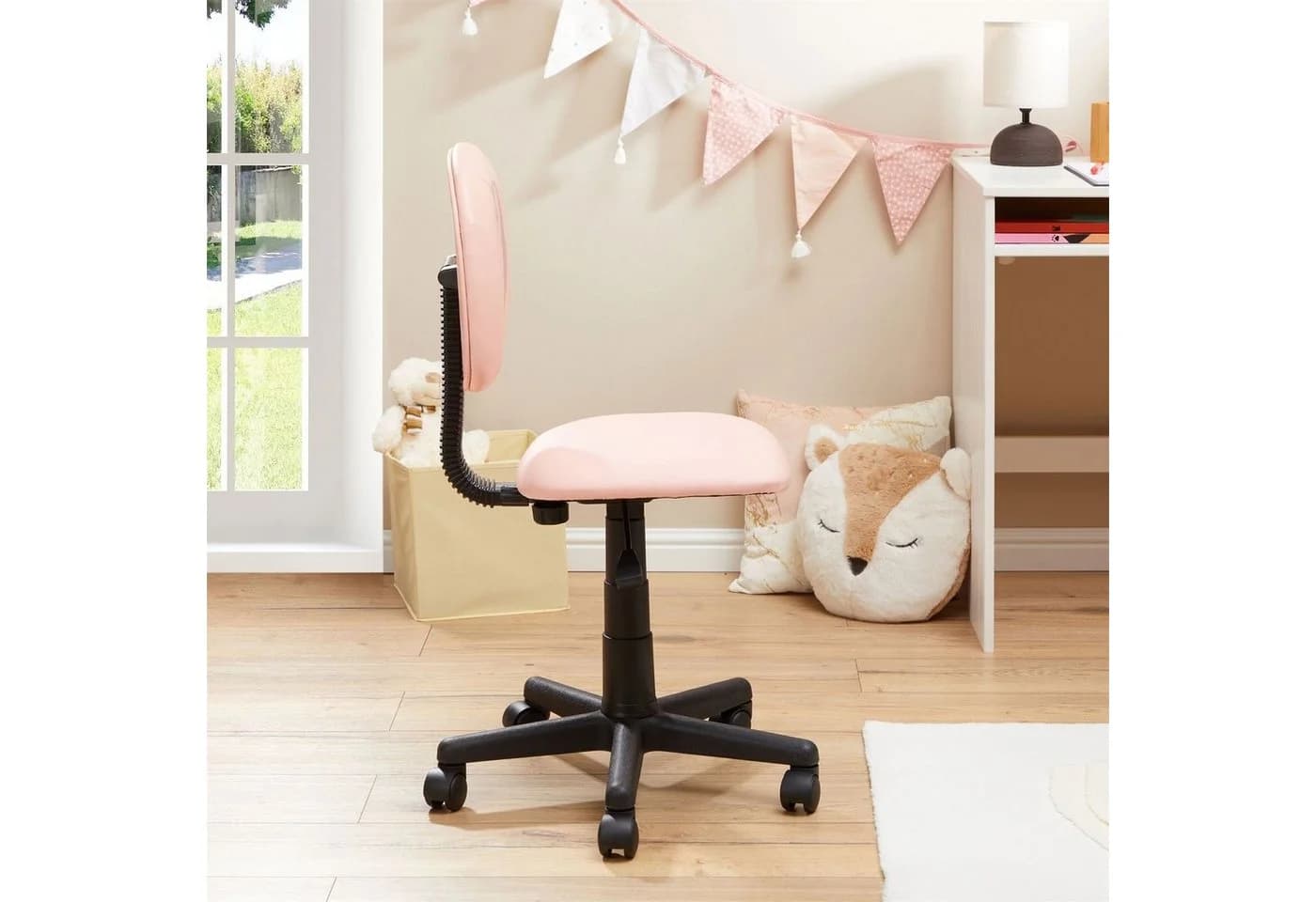 CARO-Möbel Kinderdrehstuhl UNICORN Rosa höhenverstellbar Kunstleder