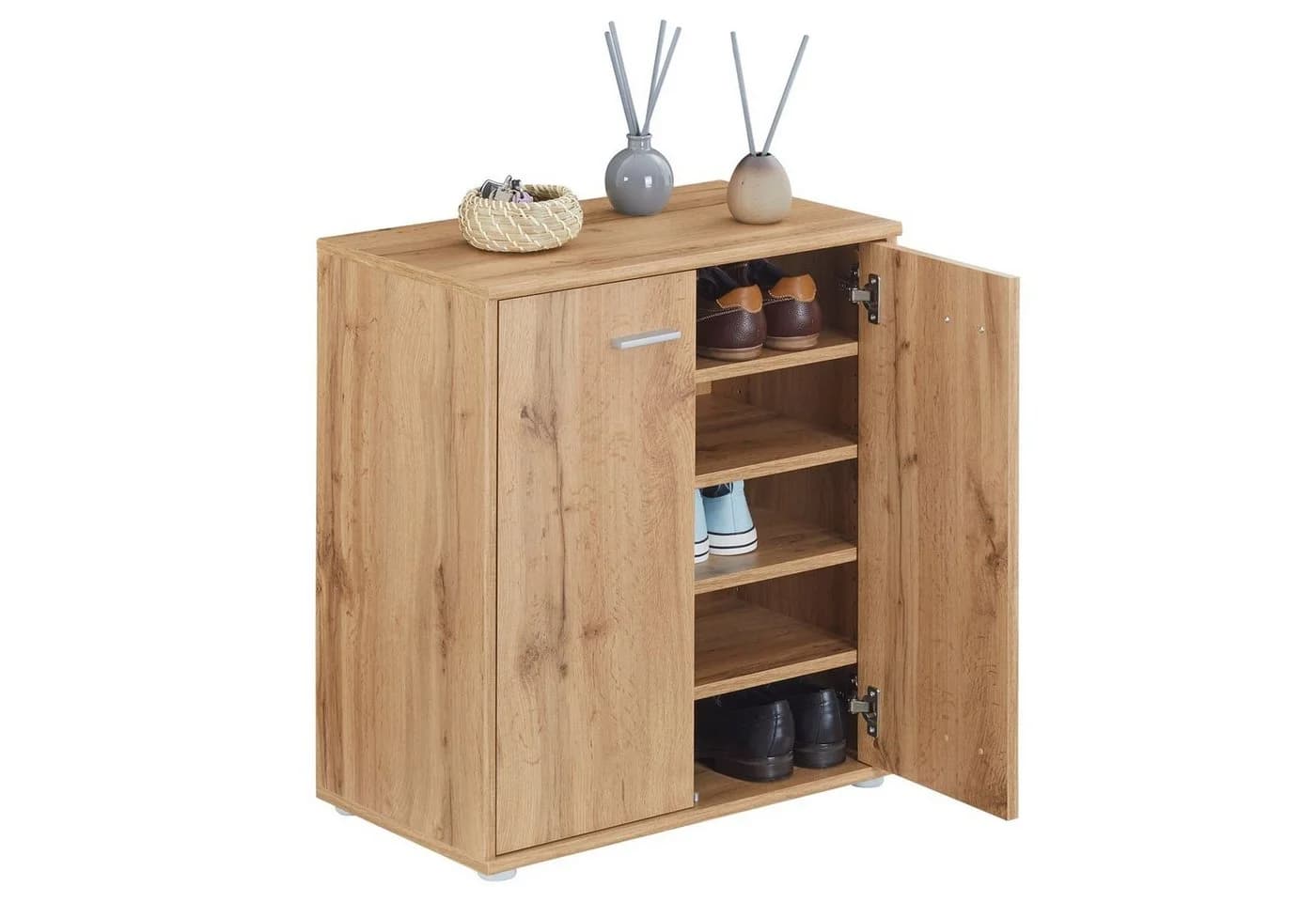 CARO-Möbel Schuhschrank LENNIS Wotan Eiche 2 Türen - Bild 3