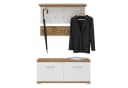 CARO-Möbel Wandgarderobe BILBAO Garderobenset mit Sitzbank Wotan Eiche/Weiß Bild 3