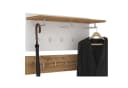 CARO-Möbel Wandgarderobe BILBAO Garderobenset mit Sitzbank Wotan Eiche/Weiß Bild 4