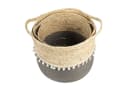IDIMEX Übertopf YUMI Pflanzkorb 2er Set Seegras Grau/Natur Bild 3
