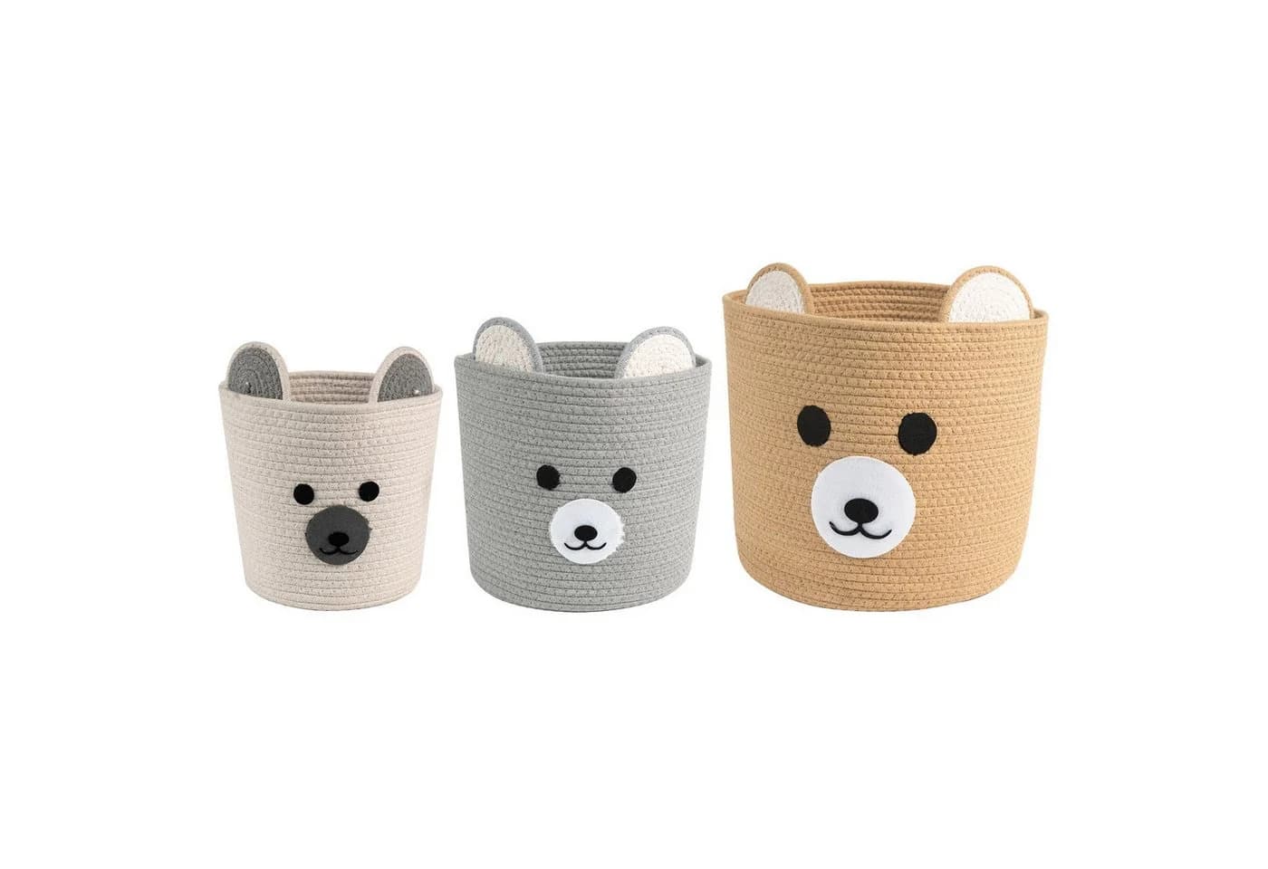 IDIMEX Aufbewahrungskorb TANKA 3er Set Kinderzimmer Aufbewahrungskorb - Bild 2