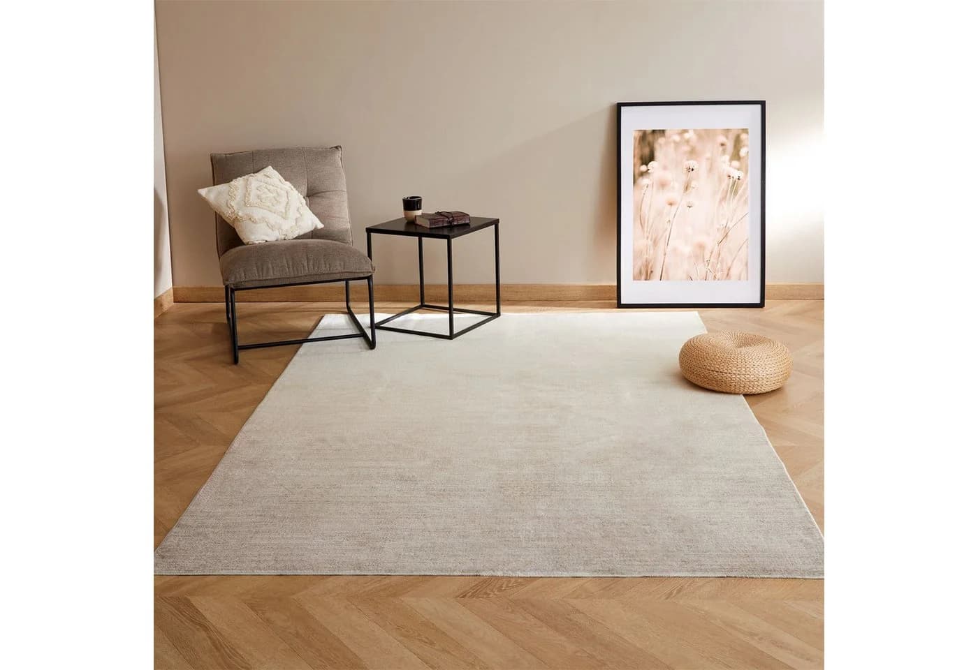 IDIMEX Teppich OMBRE Kurzflor Braun Waschbar Modern - Bild 3