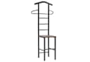 CARO-Möbel Herrendiener JIVO 2er Set Metall MDF Schwarz/Braun Bild 3