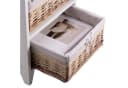 CARO-Möbel Nachtkommode PROVENCE Weiß/Braun Paulownia-Holz Bild 5