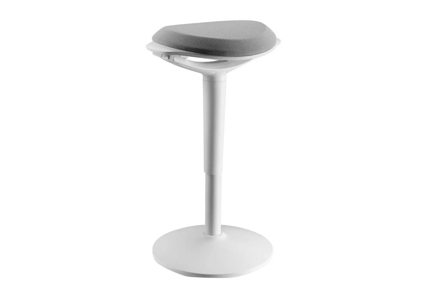 CARO-Möbel Bürohocker ASTORIA Grau/Weiß Ergonomisch Höhenverstellbar - Bild 2