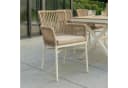 IDIMEX Gartenstuhl AFUERA 6er Set Weiß/Beige Aluminium Bild 2